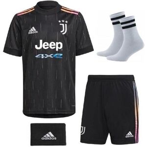 Santra Sports Wear Juventus Ronaldo Schwarzes Retro-Fußballtrikot Für Kinder Der Saison 21/22, 4er-Set, Nummer 7