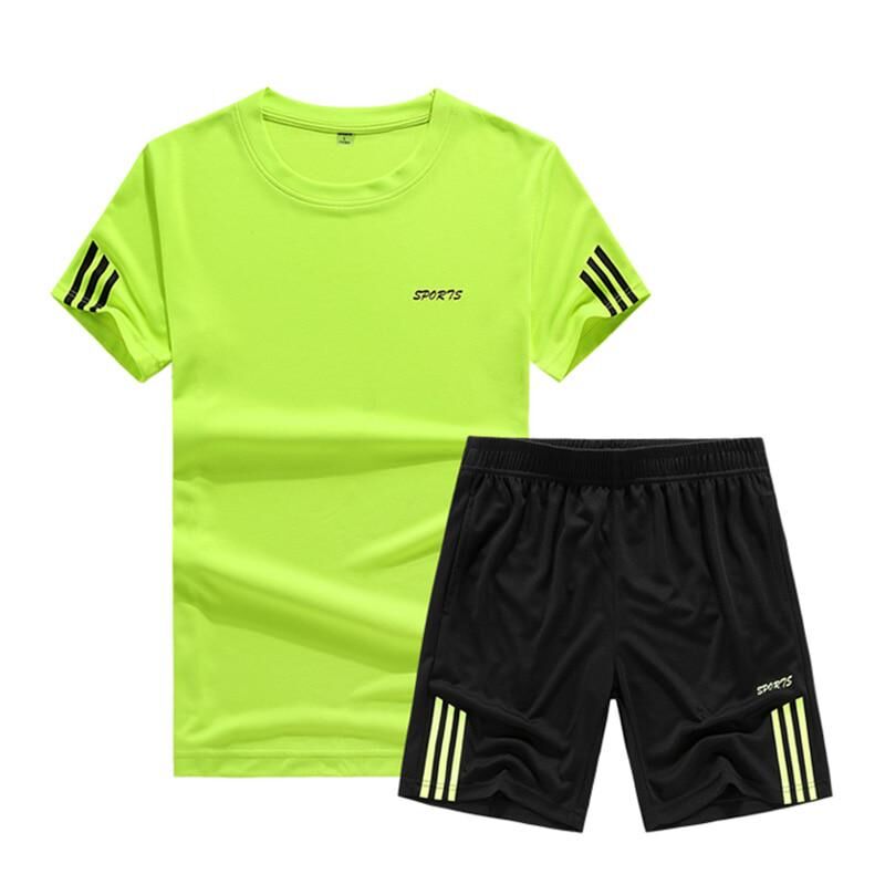 Jianchi.C Clothing Lässige Herren-Sets, Sommer-Trainingsanzug, Zweiteiliges Herren-Sportbekleidungsset