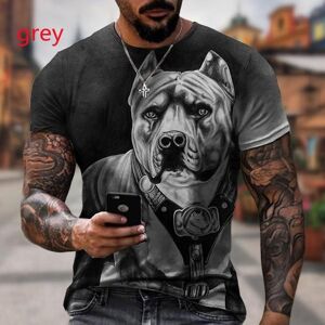 Dundundun Unisex Süße Bulldogge 3d Gedruckt T-Shirt Pitbull Hund Kurzarm Tops T-Shirt