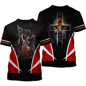 Laoxu 2022 Kreuz Paladin 3d Gedruckt Männer T-Shirt Neue Sommer O Hals Kurzarm Stil Männer Kleidung Mode Lässig Plus Größe Top 6xl