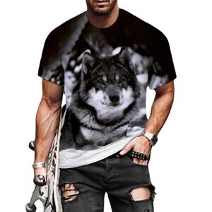 Foryourbeauty Frühling Sommer Tops Männer Plus Größe Kleidung Tier 3d Print T Shirt Tiger Muster Tees O Hals Kurzarm Top Atmungsaktive Mann Shirts