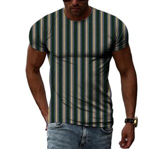 Chengyu Sommer Mode Streifen Muster Männer T-Shirts Casual Persönlichkeit Kühlen Stil Druck Tees Trend Einfache Oansatz Kurzarm Tops
