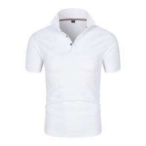 Foryourbeauty Männer Kurzarm Sport T-Shirts Casual Sommer Solide Männer Polo Shirt Top Business Polo Werbung Tops