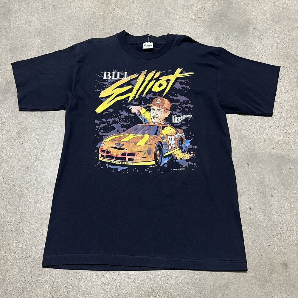 Admission Vintage 90er Jahre Bill Elliot Mcdonald'S Cartoon Nascar Racing Unisex T-Shirt