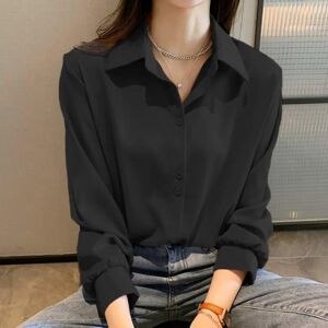 Xibusana Unique Plus Größe Frühling Sommer Mode Weibliche Lange Hülse Lose Feste Bluse Tops Casual Chiffon Hemd Frauen Büro Dame Shirts S-3xl