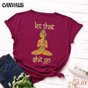 Canvaus Zavita Damen-T-Shirt, Modisch, Kurzärmelig, Yoga-Oberteil, Sommer, Oversize-T-Shirt, Lässiges Rundhals-T-Shirt