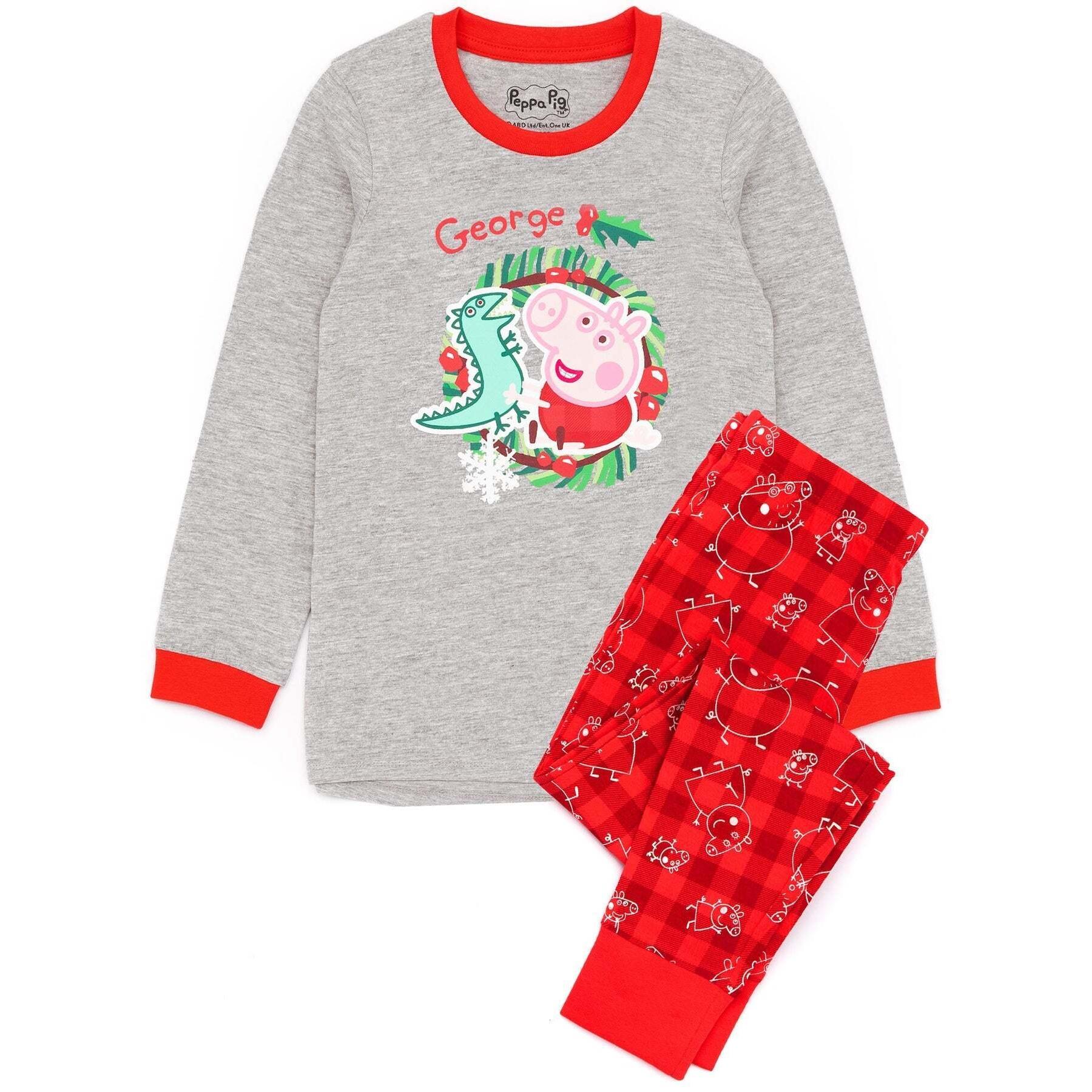 Peppa Pig Jungen George Pig Weihnachtspyjama-Set