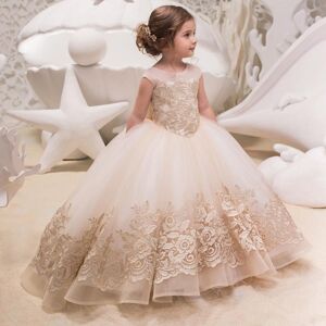 Baby Dress Clothing Co.Ltd Weiße Brautjungfernkleider Für Blumenmädchen Für 1–12 Jahre Für Hochzeit, Abschlussballkleid, Elegantes Kinder-Mädchen-Geburtstags-Prinzessinnenkleid Für Kinder, Formelles Partykleid Für Hochzeiten