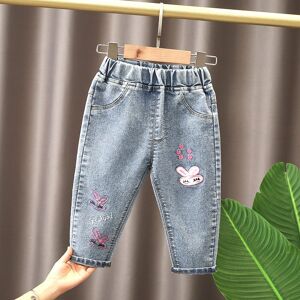 Eight Eight Mädchen-Babykleidung, Oberbekleidung, Denim-Hosen, Mädchenkleidung, Baby-Elastikband, Gerades Bein, Love-Jeans-Hosen