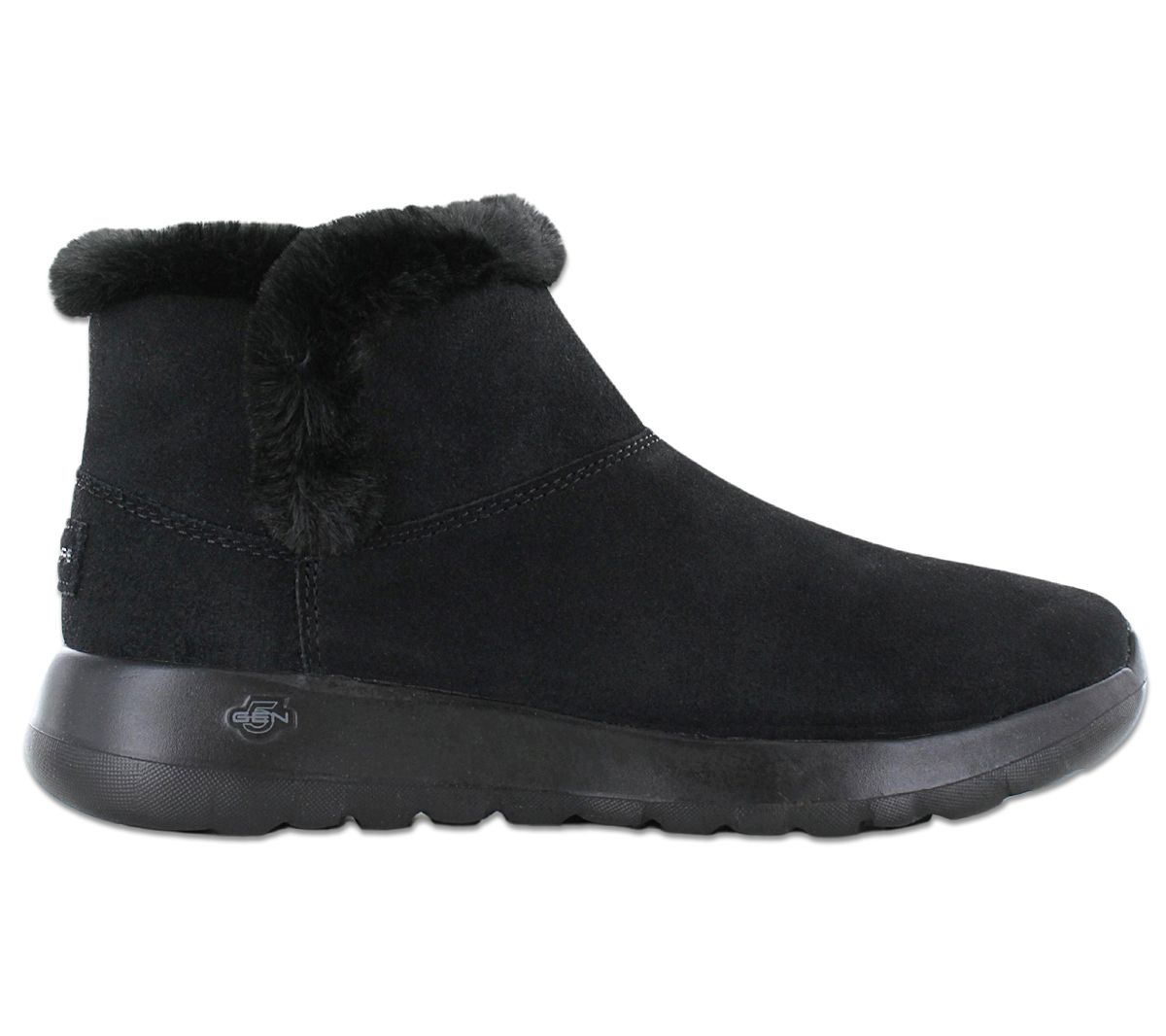 Skechers On The Go Joy - Bundle Up - Damen Winter Stiefel Schuhe Gefüttert Leder Schwarz 15501w-Bbk Original