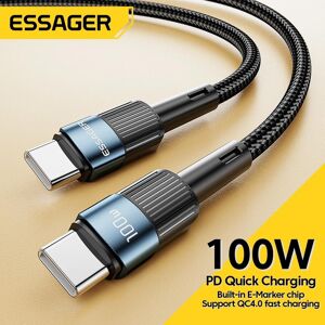 Essager 100 W Usb Typ C Auf Usb C Kabel Usb-C Pd Schnellladegerät Kabel Für Macbook Samsung Xiaomi Typ C Usbc Kabel 3 M