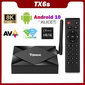 Tanix Tx6s Smart Tv Box Android 10 4 Gb Ram 32 Gb 64 Gb Allwinner H616 Quad Core Tvbox H.265 Dual Wifi 8k Media Player 2 Gb 8 Gb Set-Top-Box