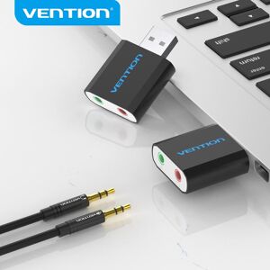 Vention Externe Usb-Soundkarte, 3,5-Mm-Kopfhörer-Kopfhörer-Adapter, Aux-Audiokarte Für Mikrofon-Lautsprecher, Pubg-Computer