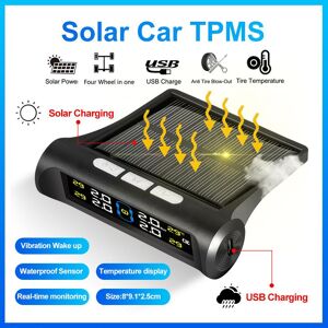 Meiteai-All Solar Power Auto Reifendruck Monitor Tpms Auto Reifendruck Alarm Monitor System Auto Sicherheit Alarm Systeme Reifendruck Sensor Kit