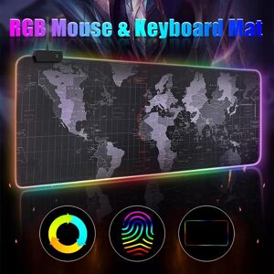 Sea of Star 1pc 4 Größe Stilvolle Led-Blitz Karte Design Rgb Schreibtisch Pad Anti-Rutsch Gaming Maus Tastatur Matte