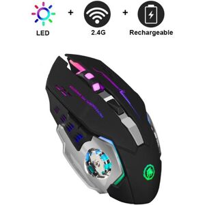 Junboa 7-Farben-Licht, Leise, Kabellose/kabelgebundene Gaming-Maus, 6 Tasten, 3600 Dpi, Led, Optische Usb-Computermaus