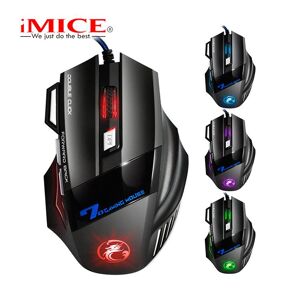 Imice Ergonomische Wired Gaming Maus 7 Tasten Led 5500 Dpi Usb Computer Maus Gamer Mäuse X7 Stille Mause Mit Hintergrundbeleuchtung Für Pc Laptop