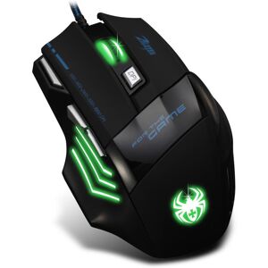 Tomtop Jms Zelotes T-80 Gaming-Maus, 7200 Dpi, Hintergrundbeleuchtung, Mehrfarbige Led, Optisch, 7 Tasten, Gamer-Maus, Usb, Kabelgebunden