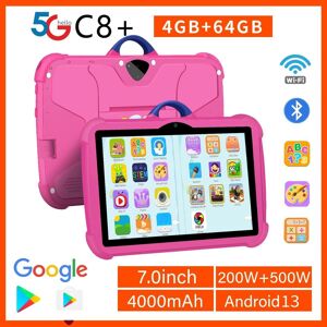 Bdf 7-Zoll-Kinder-Tablet Quad Core Android 13 4 Gb Und 64 Gb Wifi Bluetooth Lernsoftware Installiert 5g Wifi 4000 Mah Akku