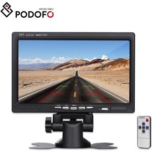 Podofo Auto-Parksystem Für Lkw, Wohnmobil, Van, Trail, Rückfahrkamera, 7-Zoll-Farb-Lcd-Monitor Mit 2 Videoeingängen Und 2 Av-Eingängen Für Dvd-Vcd-Rückfahrkamera