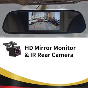 Hippcron Auto Rückspiegel Monitor 5 Zoll Hd Video Auto Parkplatz Monitor Für Nachtsicht Led Rückfahrkameras