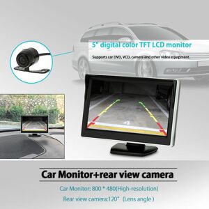 Vehiclekit 5-Zoll-Tft-Lcd-Display, Monitor, Rückfahrkamera, Rückfahrkamera + Hd-Parkkamera
