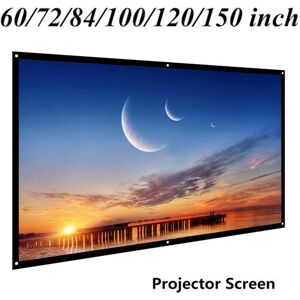 Goolrc 120''/100''/84''/70''/60'' Tragbare Projektorleinwand Hd 16:9 Diagonale Projektionswand Faltbar