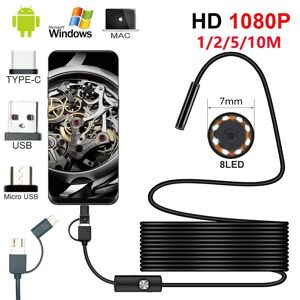 Global Coupon 7,0-Mm-Endoskopkamera, 1080p Hd, Usb-Endoskop Mit 8 Leds, 1/2/3,5/5/10 M Kabel, Wasserdichtes Inspektionsendoskop Für Android-Pc