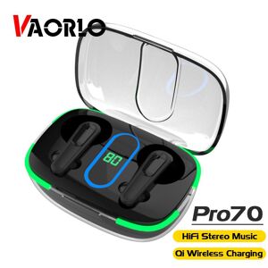 Vaorlo Pro70 Tws Drahtlose 9d Hifi-Kopfhörer Unterstützen Qi-Lade-Stereomusik Mit Mikrofon, Starkem Bass-Kopfhörer Für Alle Smartphones