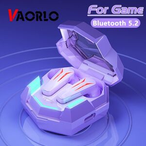 Vaorlo Spielkopfhörer Bluetooth 5.2 Lila Ohrhörer Geräuschunterdrückung Wasserdichtes Headset Für Iphone Xiaomi Huawei In-Ear-Ohrhörer