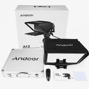 Andoer A12 Tragbarer Kamera-Teleprompter Prompter Für Dslr-/spiegellose Kameras, Live-Videoaufzeichnung