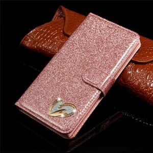 3c-Ipone Case Glitzer Bling Hülle Für Samsung Galaxy A12 A21s A40 A50 A70 A30s A51 A71 A20e Flip Leder Buch Love Jewell Cover Schutzhülle