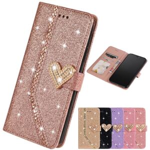 Popular Phone Cases Glitzer Bling Hülle Für Samsung A22 A32 A72 A12 A42 A51 S22 Ultra S21 S20 Fe Flip Leder Book Love Cover