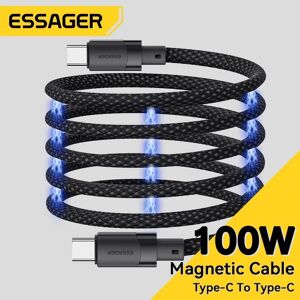 Essager Usb C Auf C 100 W Magnetisches Schnellladekabel Für Iphone 15 65 W Typ C Auf C Datenladekabel Für Laptop Samsung