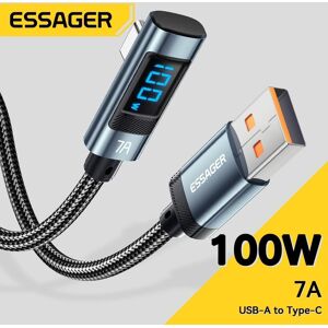 Essager 7a 100w Usb-C-Kabel, Schnelles Aufladen, Digitales Display, Winkelstück, Typ-C-Kabel Für Huawei Mate60 Pro, Xiaomi, Samsung Vivo, Datenkabel