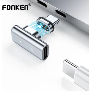 Fonken 24-Pin-Typ-C-Magnetadapter 40 Gbs Usb-C-Konverter Pd 100 W Schnellladung Usb 8k Hd Hub Datensynchronisierung Für Macbook