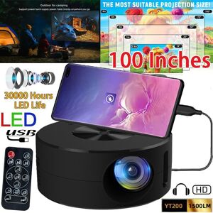 Happy Toadd Cart 1080p Mini-Projektor Heimkino-Kino Usb Mini Tragbarer Hd-Led-Projektor Unterstützt Handy-Projektion Spiegelungsfunktion