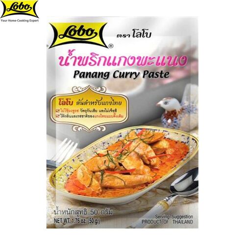 Lobo Panang Currypaste, Authentisches Thai Curry / Kein MSG, Konservierungsstoffe oder künstliche Farbstoffe hinzugefügt / Makes 2 Portions, Thai Food, 50 g