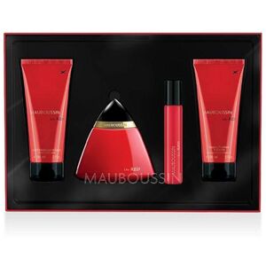 Parfümset „femme In Rot“, 4-Teilig, Edp 100 Ml + Edp 20 Ml + Milch 90 M, Frau Mauboussin