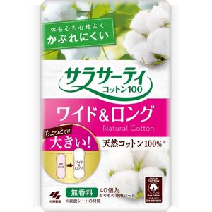 J Cosmede Sarasati Kobayashi Pharmaceutical Saraserty Cotton 100 Breit Lang 40 Packungen