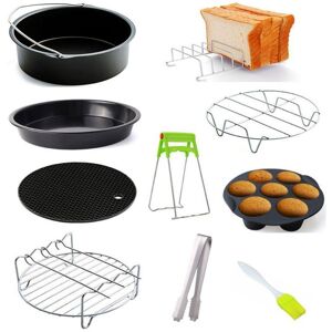 Wind Flower 9 Teile/satz 6/7/8 Zoll Air Fryer Zubehör Küche Pizza Tablett Grill Toast Rack