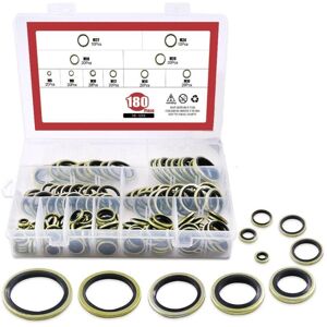 Sdguorui 180-Teiliges Edelstahl-Dichtungsscheiben-Sortimentsset M6-M24 Metallscheiben-Mechanikgerät