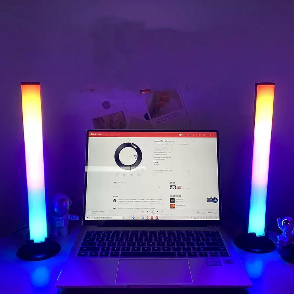 Lenovo Dreamlife 2pcs Rgb Musik Hintergrundbeleuchtung Sound Control Smart Nachtlicht Bars Funktioniert Mit Bluetooth Led Licht Für Tv Dekoration Lampe