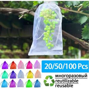 YC Direct 20-100 Stücke Erdbeere Trauben Obst Wachsen Taschen Netting Mesh Gemüse Pflanzen Schutz Taschen Für Schädlingsbekämpfung Anti-Vogel Garten Werkzeuge