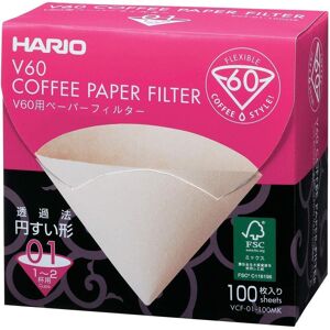 Hario V60 Papierfilter Papierfilter Für Den Hario V60 Trichter (01), Für 1-2 Tassen, 100 Stk.