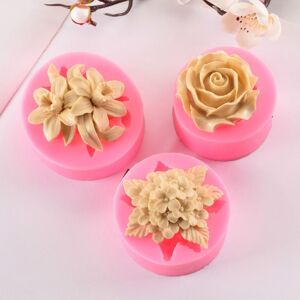 Yutao Funny 029 Flieder Rose Lilie Fondant Silikonform Gips Kuchen Dekorieren Diy Schokolade Backwerkzeuge 3d Silikonform Handgemachte Seifenform