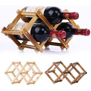 15dallas Watches 1pc Display Stand Drei-Flasche Wein Rack Faltbare Montiert Küche Organizer Holz Halter