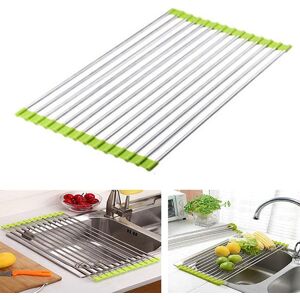 Ae Top 1 Pc Küche Waschbecken Rack Edelstahl Faltbare Teller Besteck Trocknen Halter Obst Tasse Teller Werkzeug