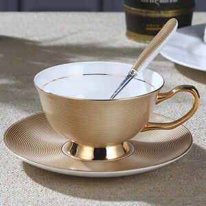 Yifulin Europäische Luxus Bemalt Gold Keramik Nachmittagstee Kaffeetasse Blume Teetasse Wasser Tasse Milch Tasse