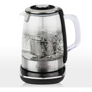 Wasserkocher Mit Infuser Und Filter, 2200 W, Fassungsvermögen 1,5 L, Sockel 360 Cordless, 4 Temperaturen, Glas, Edelstahl. H.Koenig_ti600